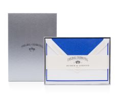 Crown Mill Silver Line Briefkarten Box Royal Blue