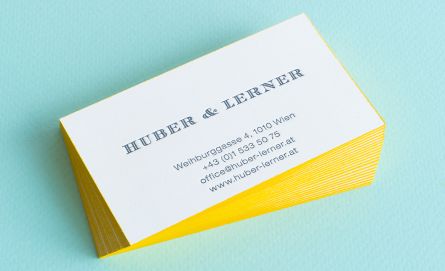 Visitkarten mit Farbschnitt
